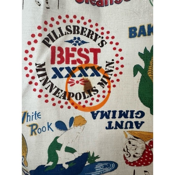 Vintage novelty print brands blanket coverlet with fringe - Picture 4 of 10